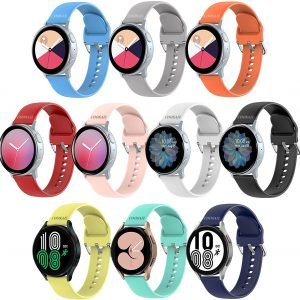 COOSAIL 10 Pack Compatible with Samsung Active 2 Watch Bands 40mm 44mm / Active/Watch 4 / Watch 3 41mm / Watch 42mm, 20mm Strap for Women Men