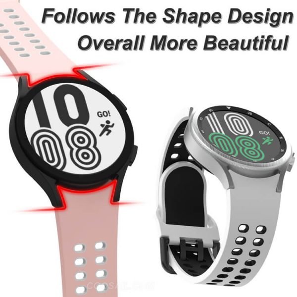 Samsung Galaxy Watch 4 5 Sport Band Black Red Pink White (4)