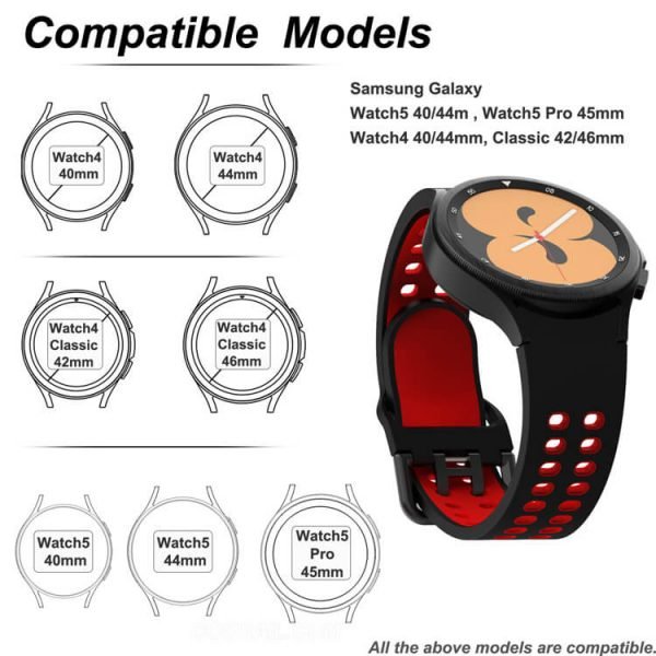 Samsung Galaxy Watch 5 4 Sport Band Blue Orange Black Red Grey compatible model