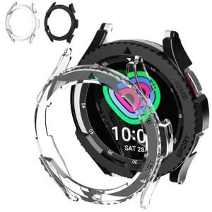 2 Pack Samsung Galaxy Watch 4 Classic 46mm Protective Case Cover Rotating Bezel [Frame Only] Hard PC