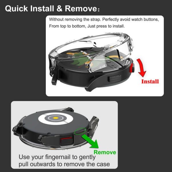 How to remove install Samsung Galaxy Watch 4 5 40mm 44mm Case
