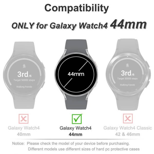 2 Pack Samsung Galaxy Watch 4 44mm Protective Case Cover - 图片 2