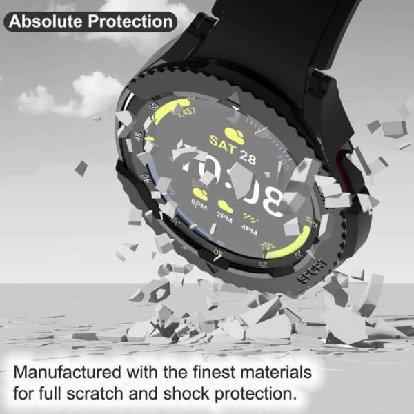 【2 Pack】 Samsung Galaxy Watch 4 Classic 42mm Protective Case Cover Rotating Bezel [Frame Only] Hard PC - 图片 4
