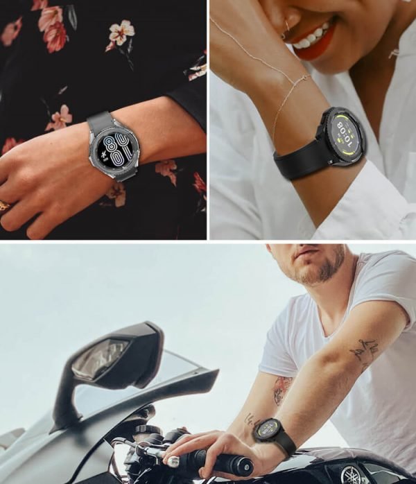 【2 Pack】 Samsung Galaxy Watch 4 Classic 42mm Protective Case Cover Rotating Bezel [Frame Only] Hard PC - 图片 3